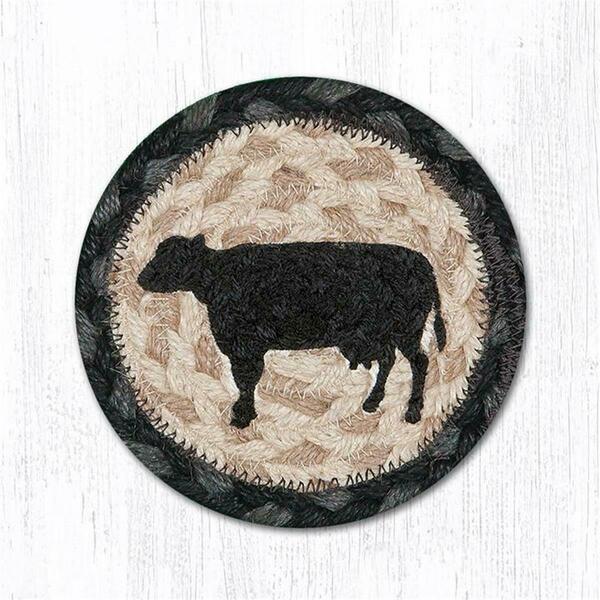 Capitol Importing Co 5 x 5 in. Cow Silhouette Printed Round Coaster 31-IC459CS